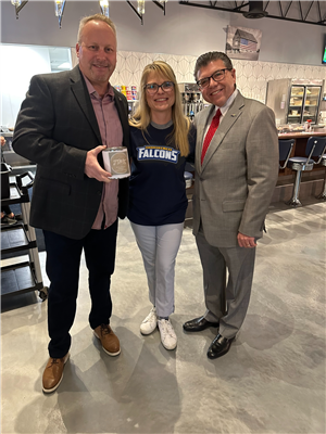 Mrs Widgren with Mayor Wilsusen & Senator Bucco