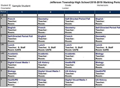 Sample Schedule 